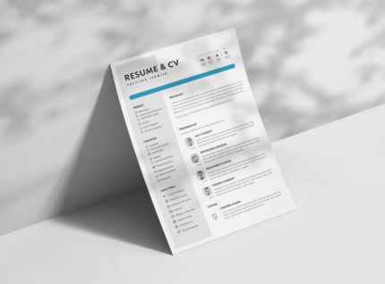 modern professional resume & cv template (editable in canva)
