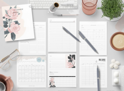 printable planner & calendar templates (editable in canva)